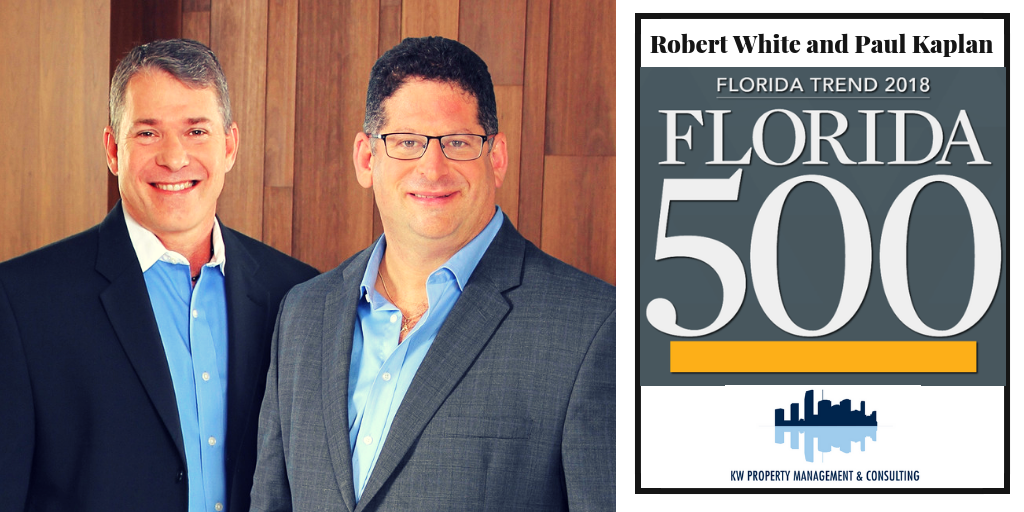KWPMC Co-Founders Paul Kaplan and Robert White are selected as part of the prestigious “Florida 500” designation by Florida Trend Magazine